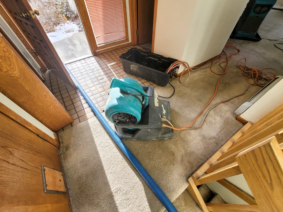 Water damage restoration in a Denver home